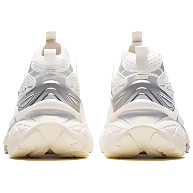 Anta Fuyiao Thick Sole Casual Leather Mesh Splicing Retro Height Increasing Low Top Dad Shoes Women Sneaker White Silver 122438897-1