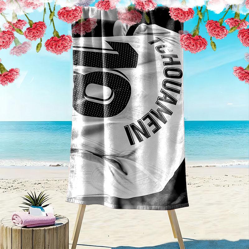 Aurelien Tchouameni Print Beach Towel, Large Soft Quick Dry Towel for Beach Camping Swimming