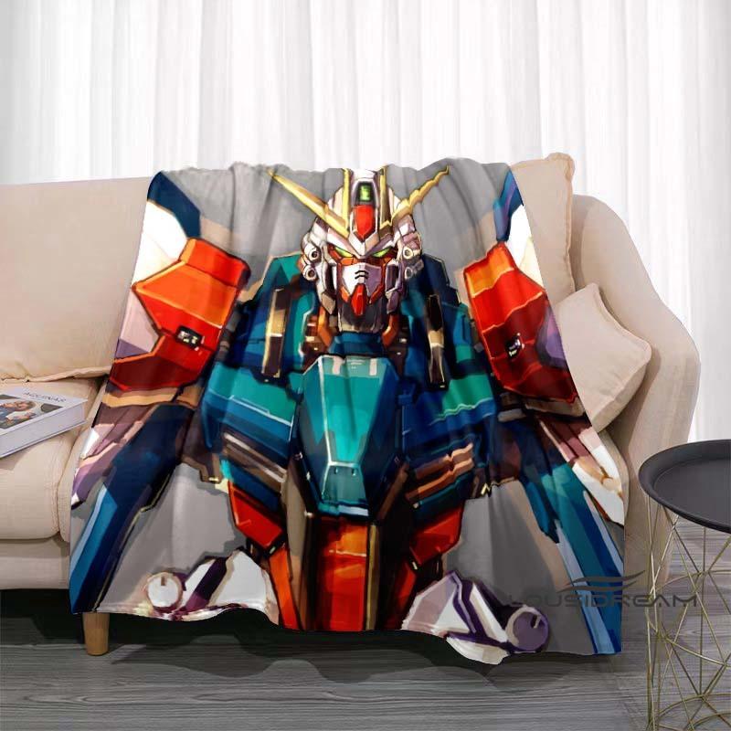 

The Mobile Suit Gundam Cartoon Blanket Is Warm and Soft, Suitable for All Seasons, and Perfect for Home, Travel, and Picnics. 75x90cm