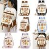 Cute Capybara Student Backpack With Comfortable Shoulder Straps And Cartoon Pattern For School And Daily Use