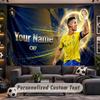 Wandbehang Wandteppich Benutzerdefinierter Name Cristiano Ronaldo Muster Personalisiert Bedruckter Stoff Wanddekoration