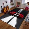 "Red Sport Car with Racing Stripes" Patterned Carpet a Non Slip Rug Suitable for All Seasons and Any Setting, Gift