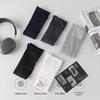 Men's Striped Silk Business Socks - Breathable, Thin, Anti-Odor Calf-Length.
