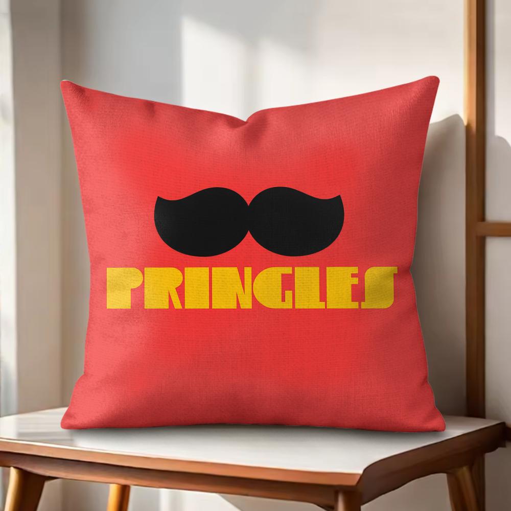 

Classic PPringles Cushion Cover Natural Linen Organic Fabric DoubleSided Printing Couch Pillow Covers Home Decor 30x30cm