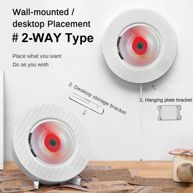 Wall Mounted CD Player Intelligent Bluetooth Audio System Prenatal Education Machine Portable English CD Repeater New