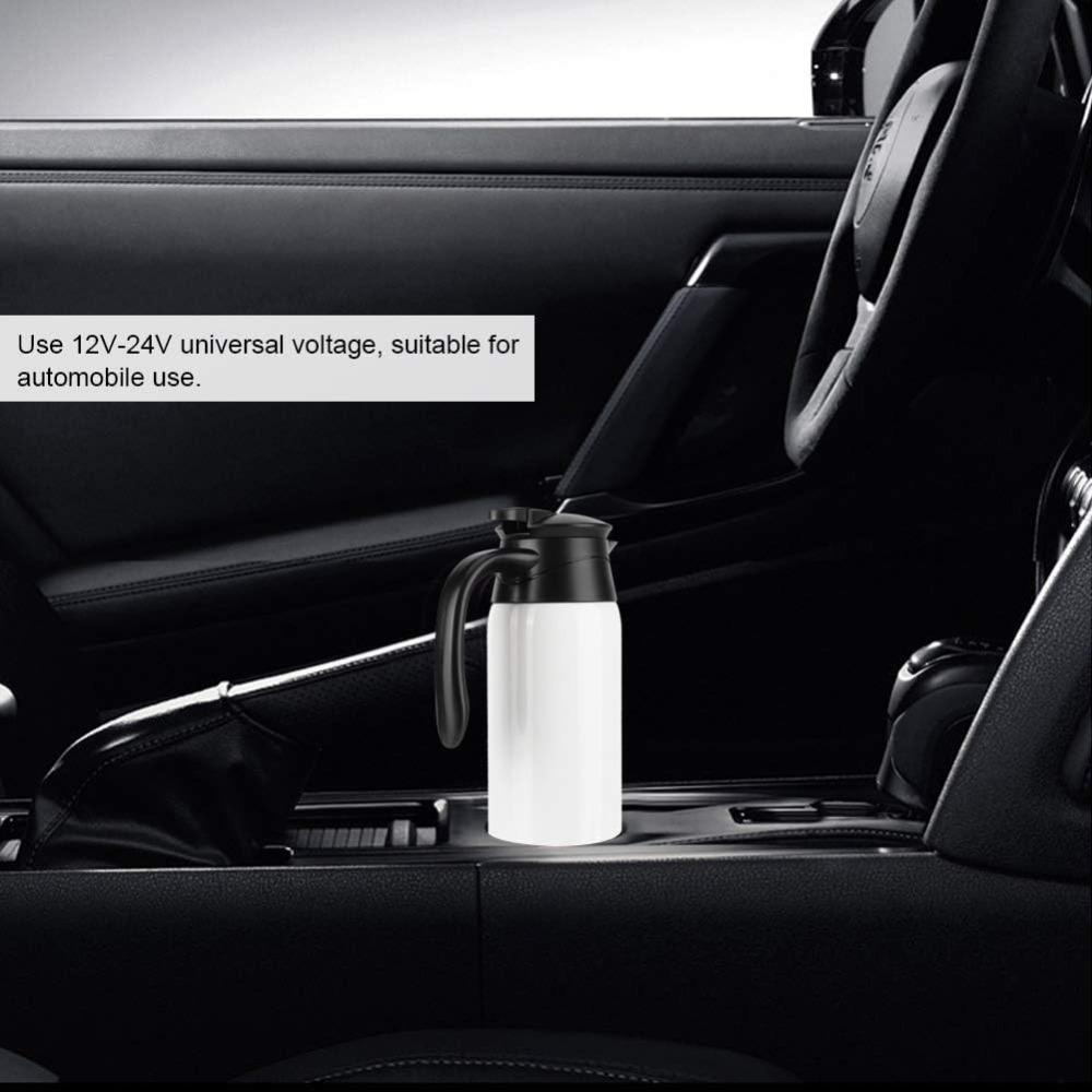 Tea Kettle Electric, 800Ml Car Kettle Hot Water Kettle Electric, For Car, Traving Caming, 10.6X6.7X3.8In(White)