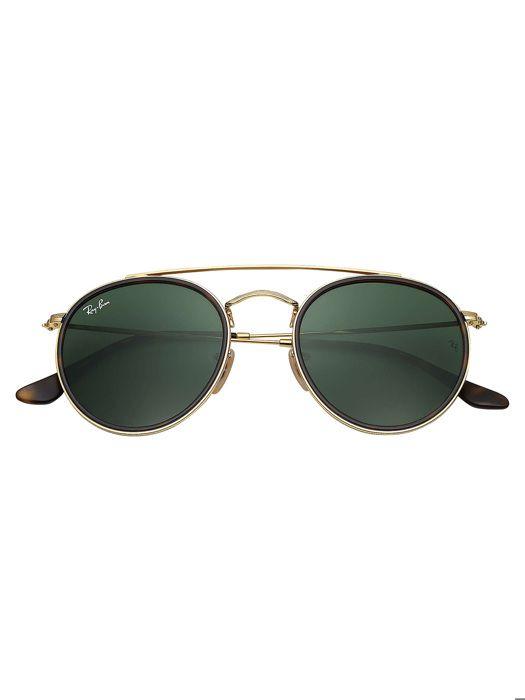 Lunettes de soleil - Ray-Ban - RB3647N-001 - Monture dorée - Verres verts - Style chic