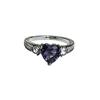 Plated Zircon Stone Ring, Luxury Micro Inlaid Heart-Shaped Simulation Diamond Ring, Engagement Wedding Band Ring For Women