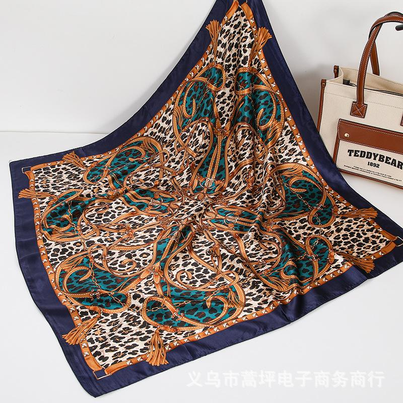 

Атласный шарф в китайском стиле 90 см, большой квадратный шарф, простая имитация шелкового шарфа, шарф-шаль, маленький шарф 90*90