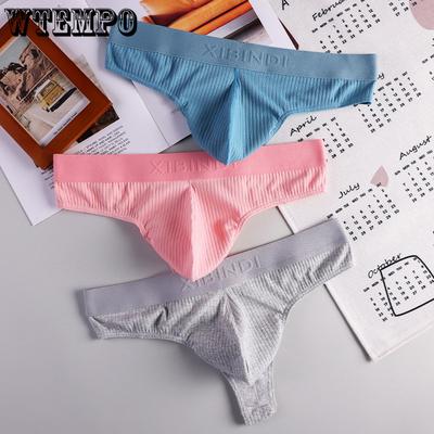 Men's Underwear Pure Cotton Breathable Threaded Thong Youth Men's U-shaped Convex Underwear