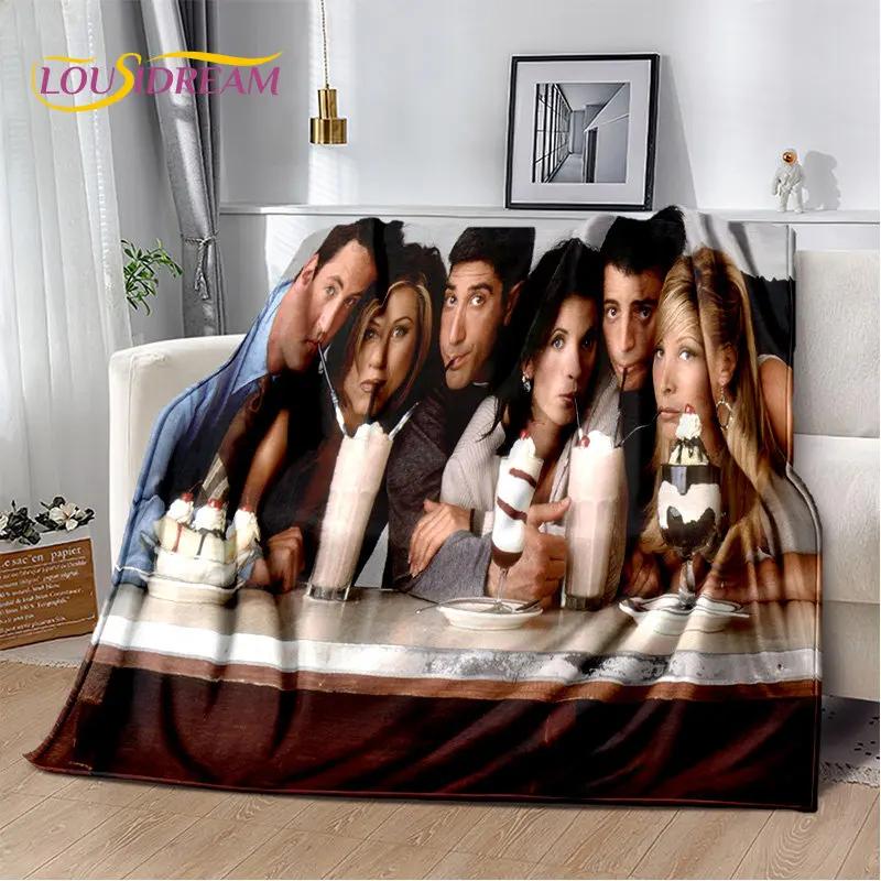 Friends TV Show D Printed Plush Throw Blanket Soft Flannel for Bedroom Living Room Sofa Picnic Cozy Cover