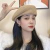 New Three Dimensional Shaped and Elegant Autumn and Winter Beret Women's Versatile Wool Octagonal Hat Showing Face Little Retro Painter Hat