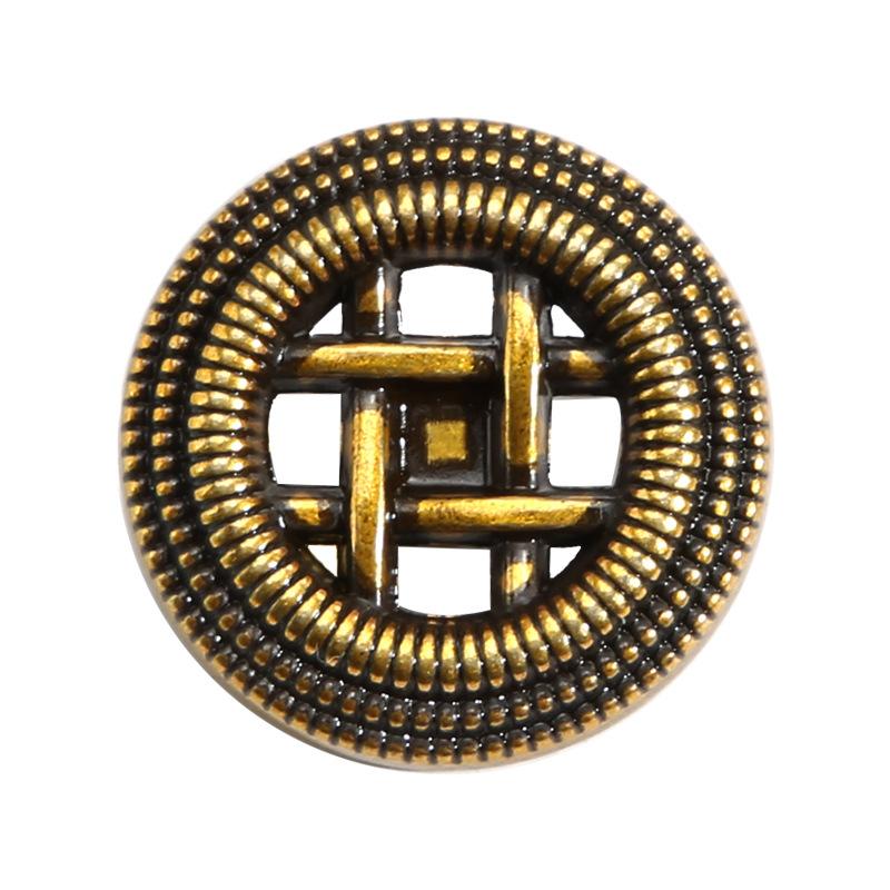 10Pcs Vintage Buttons Hollow Metal Clothes Jacket Suit Coat Decorative Bronze Buttons Exquisite Sweater Cardigan Buttons