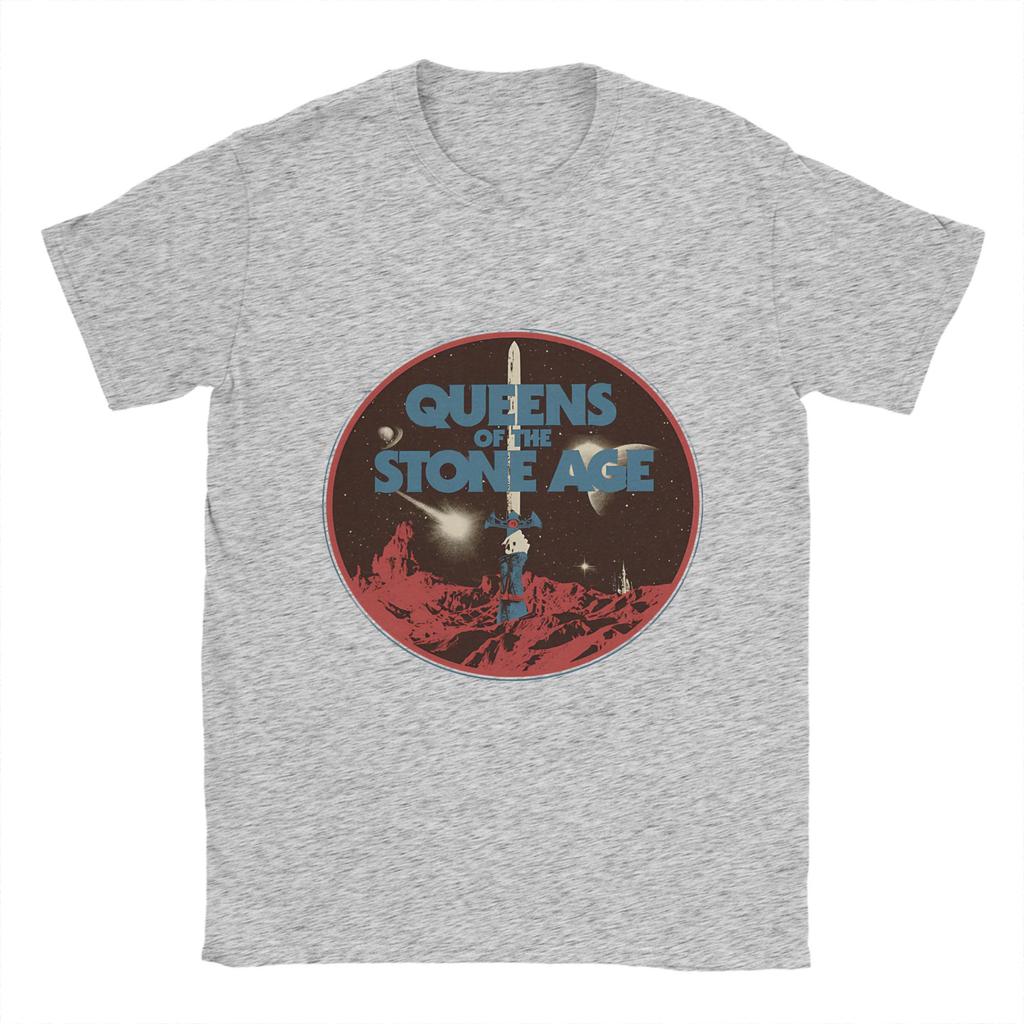 Harajuku T-Shirt Summer Queens of the Stone Age  Novelty T-Shirts for Couple Y2K Basic Big Size Short Sleeve Tops