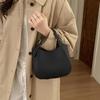 Korean Women's Bucket Bag Solid Color Vegetable Basket Shopping Handbags Simple Commuting Storage PU Crossbody Bags