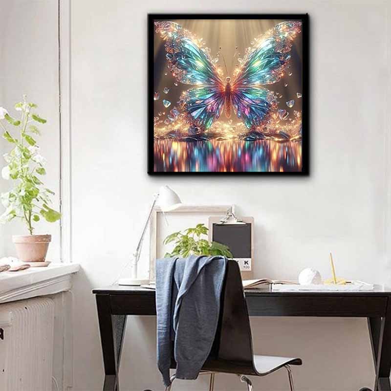 New Arrival 5D DIY Full Circle Diamond Painting "Crystal Butterfly" Embroidery Cross Stitch Home Decor Gift