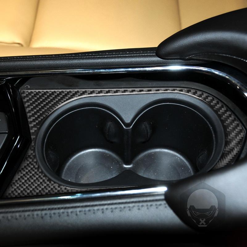 For Cadillac ATS 2013- Real Carbon Fiber Car Accessories Water Cup Holder Panel Cover Trim Interior Sticker Modification