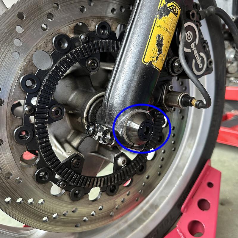 for BMW R65 1986-1993 R80 Motorcycle Front Spindle Washer and bolts Titanium Cafe Racer Accessories Screws