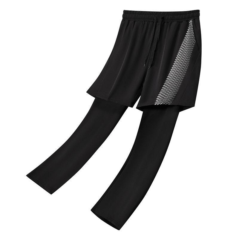 

2025 Осень/Зима Быстросохнущие Дышащие Два-в-Одном Леггинсы для Йоги и Бега с Защитой от Просвечивания XXXL чёрный