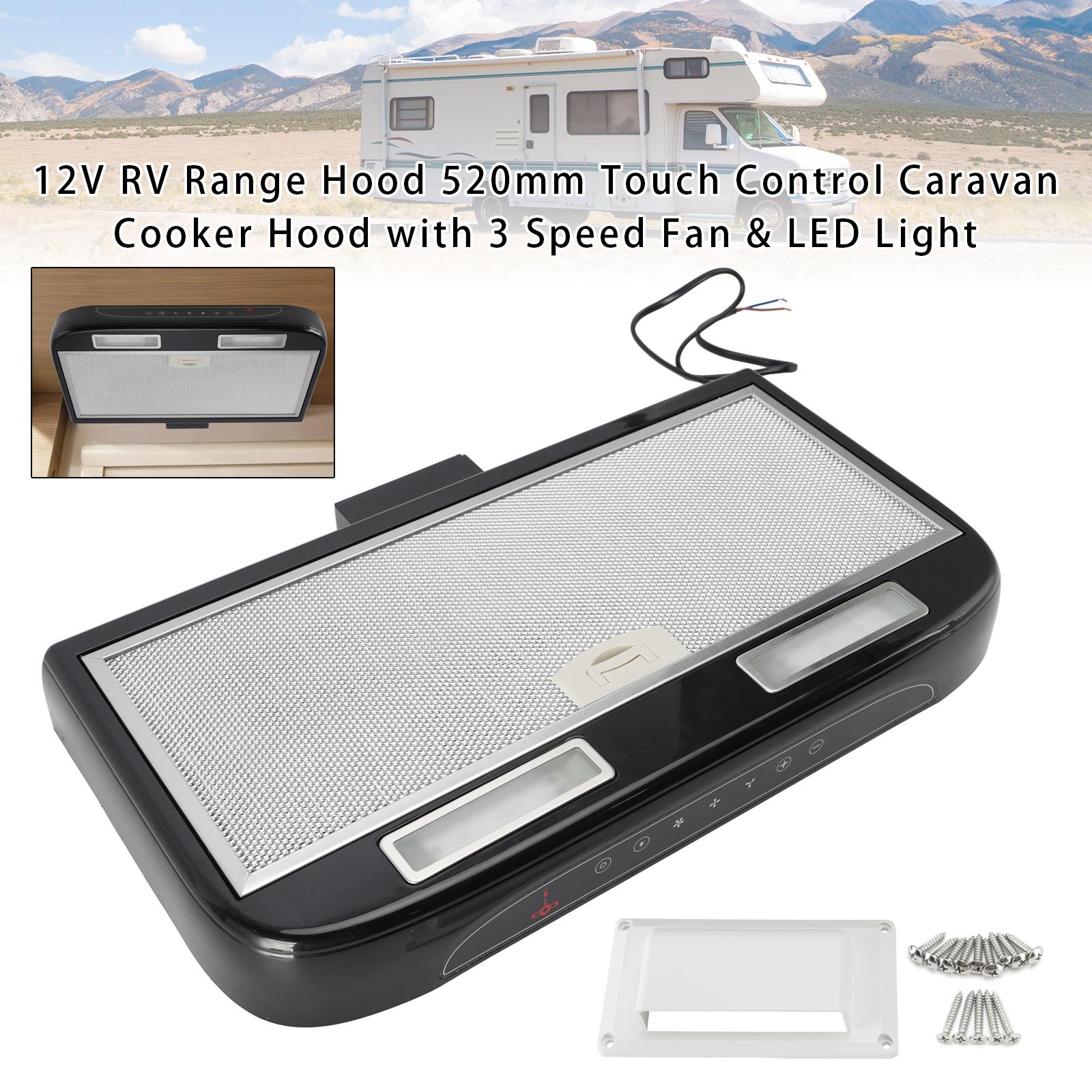 12V RV Range Hood 520mm Touch