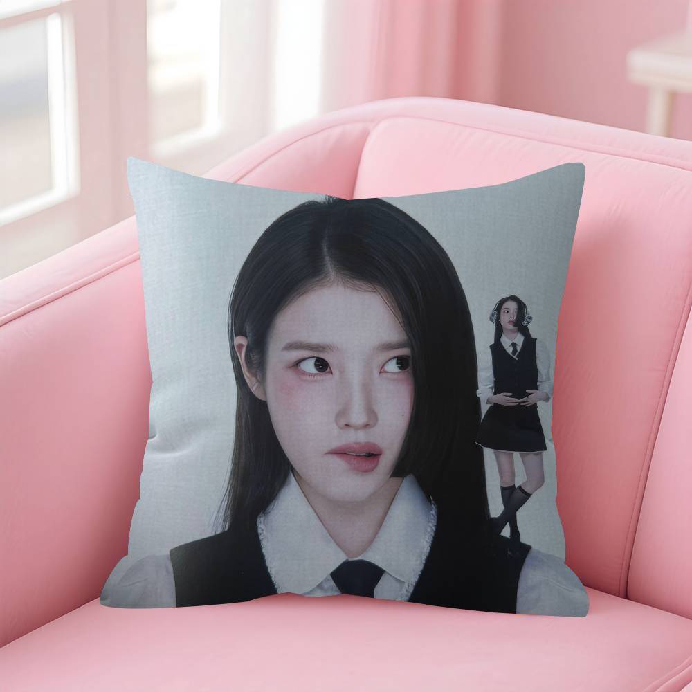 Pillowcase Toon Gift Cushion Cover Bedroom Home Sofa Chair Seat Decor Pillow Case Korean Singer Lee Ji Eun Iu