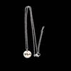 Stainless Steel English Letter Round Pendant Clavicle Chain - Light Luxury Jewelry
