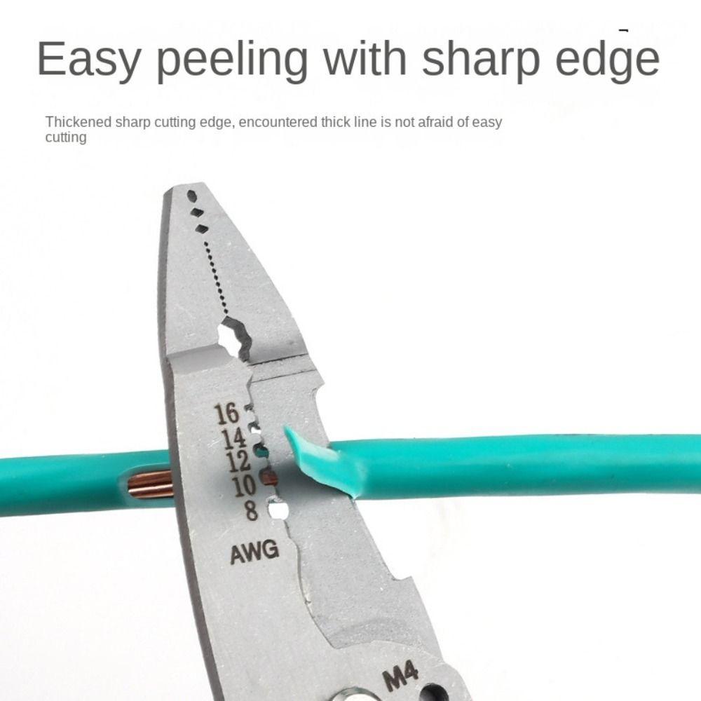 Comfortable Alloy Steel Wire Stripping Pliers Foldable 12 in 1 Wire Stripping Tool Multifunctional Non-Slip Pincers Hand Tools