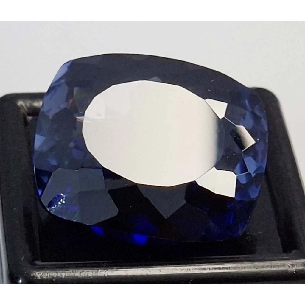 Stunning Natural Tanzanite Blue 42-44 Ct Cushion Cut Certified Loose Gemstone