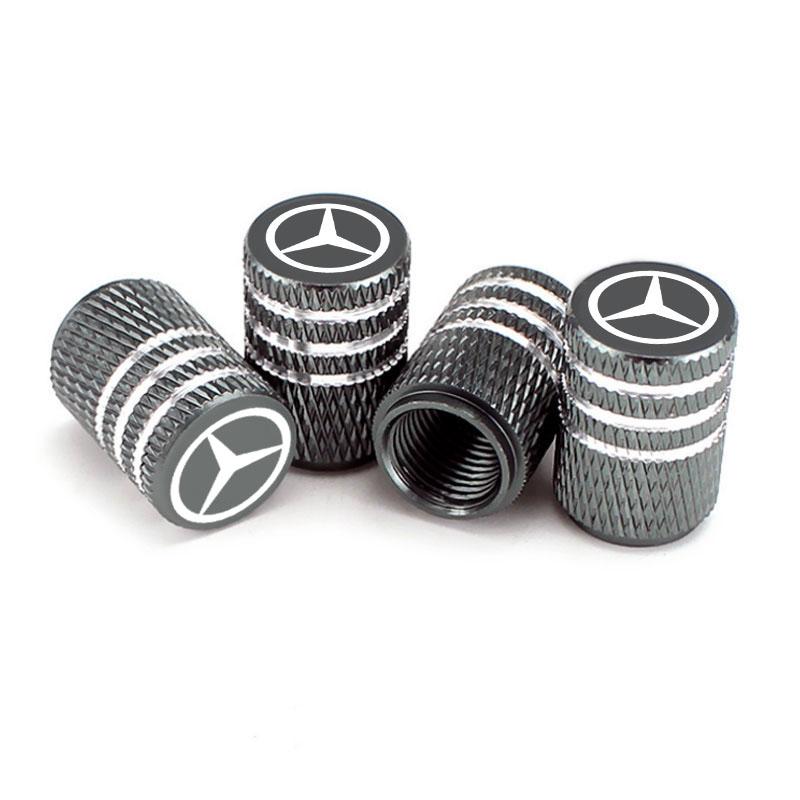Car Tire Valve Cap Aluminum Tire Wheel Stem Air Valve Cap For Mercedes Benz B/C/E/S Class W203 W204 W205 W210 W211 W212 W221 CS1