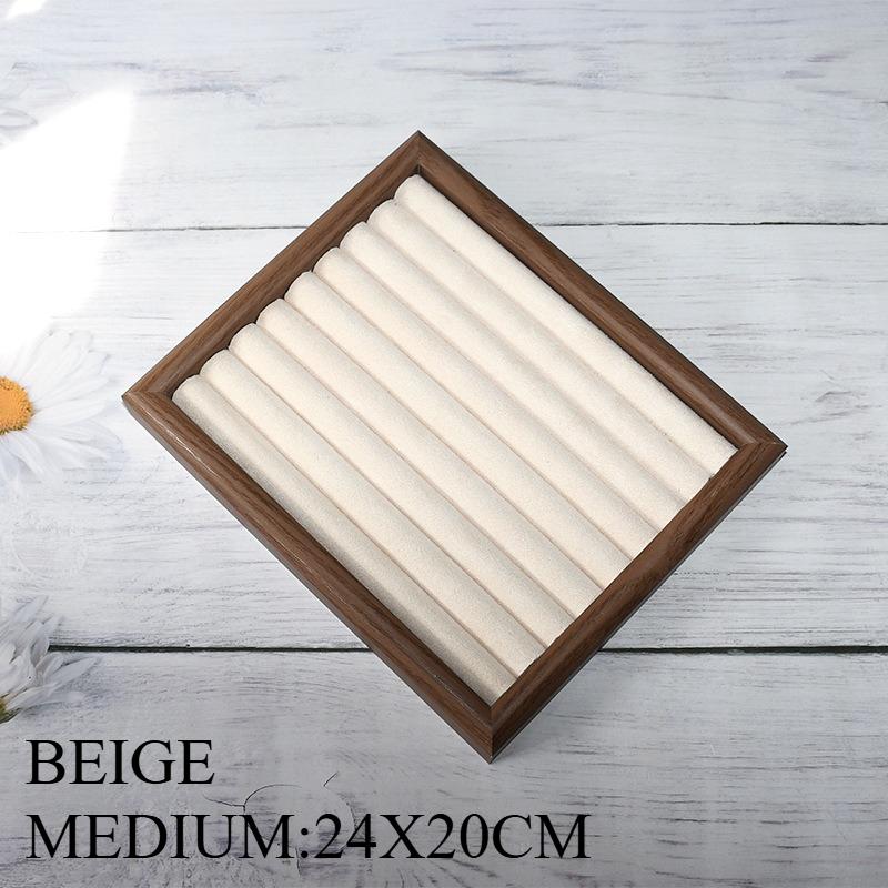 Solid Wood Ring Storage Tray Walnut Wood Counter Ring and Earring Display Tray Shop Home Bracelet Earring Display Pallet