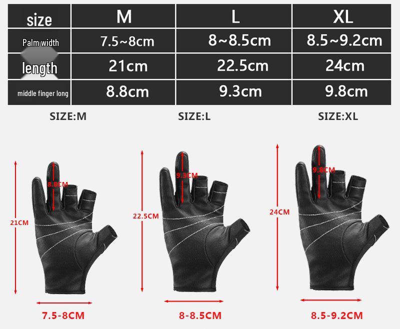 Outdoor Non-Slip Wear-Resistant Three-Finger Fishing Gloves - Unisex Sports & Cycling