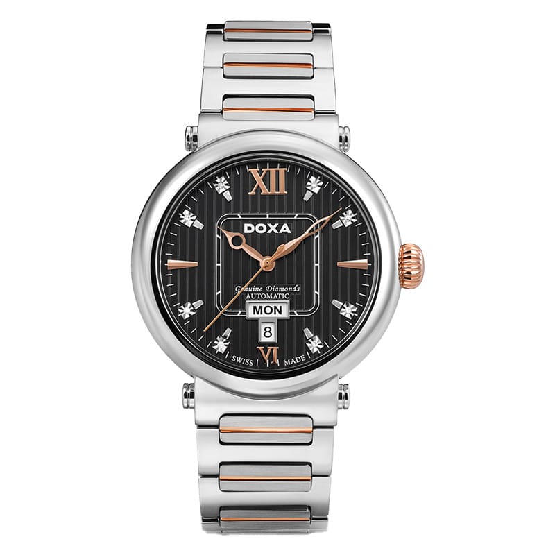 DOXA Men's Mechanical Black Watch D124SBDW
