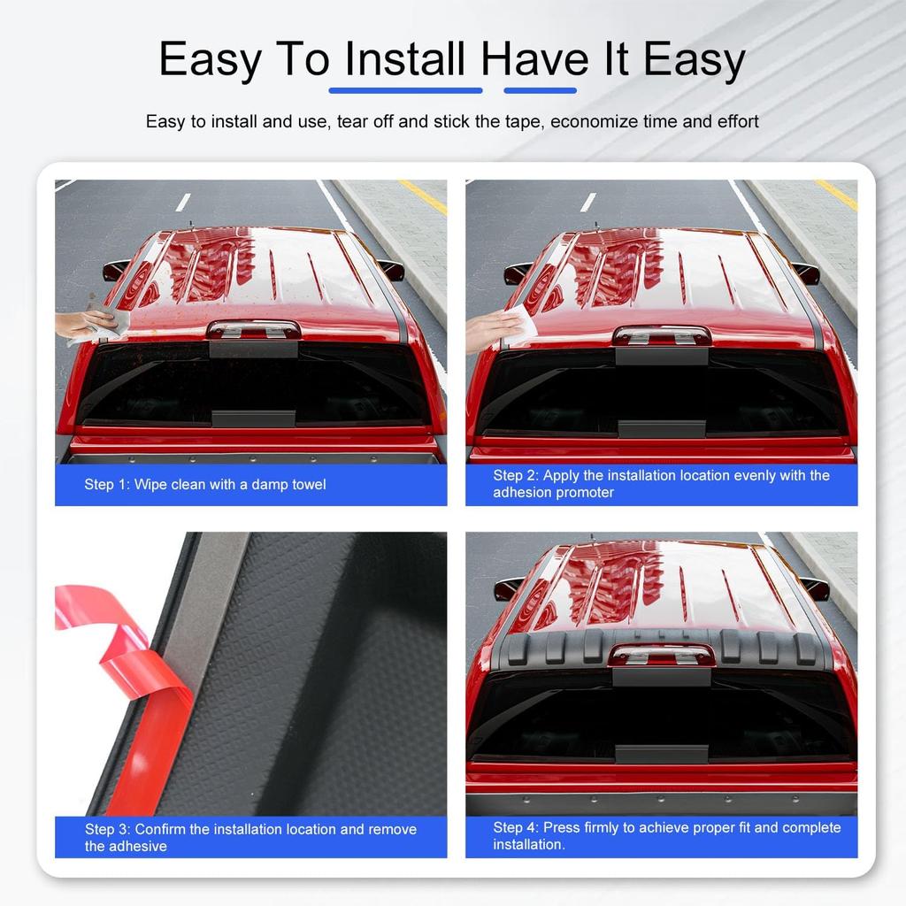 Rear Roof Protector Compatible With 2014-2018 Chevy Silverado GMC Sierra 1500 Truck Cab Spoiler Replacement For 2014 2015 2016 2017 2018 Chevy