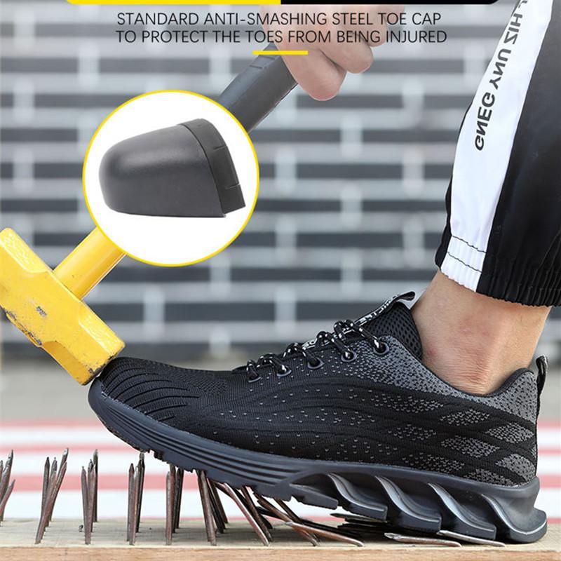 Women Work Shoes with Steel Toe Female Safety Shoes Anti Puncture Work Sneakers for Women Anti-slip Work Boots with Protection