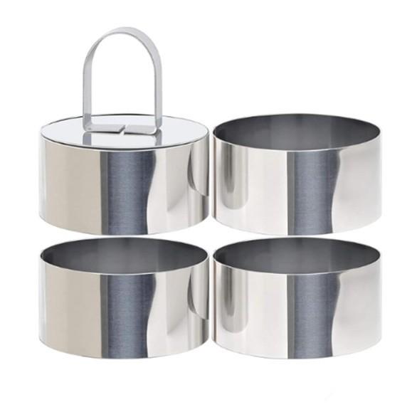 Lihe Stainless Steel Mousse Rings, Multi Shape Cookie & Cake Molds, Household DIY Baking Tools