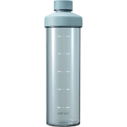 Wahei Freiz RH-1746 1L Blue Wide Mouth Water Bottle with Graduated Markings, Perfect for Pitchers, Refrigerators, and Anywhere Bottles