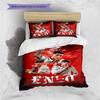 Soccer Player Enzo Red Team Collage Print 3 Pieces Duvet Cover Set Football Fan Bedding Bedroom Home Decor Without Pillow Core Comforter