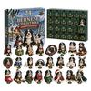 Kreative Weihnachts-Raumdekoration Shih Tzu Adventskalender, 24-Tage Countdown Spielzeug-Set mit Mini-Hund 24 Tage Festliche Dekorationsfiguren, Baumhänge-Dekoration,