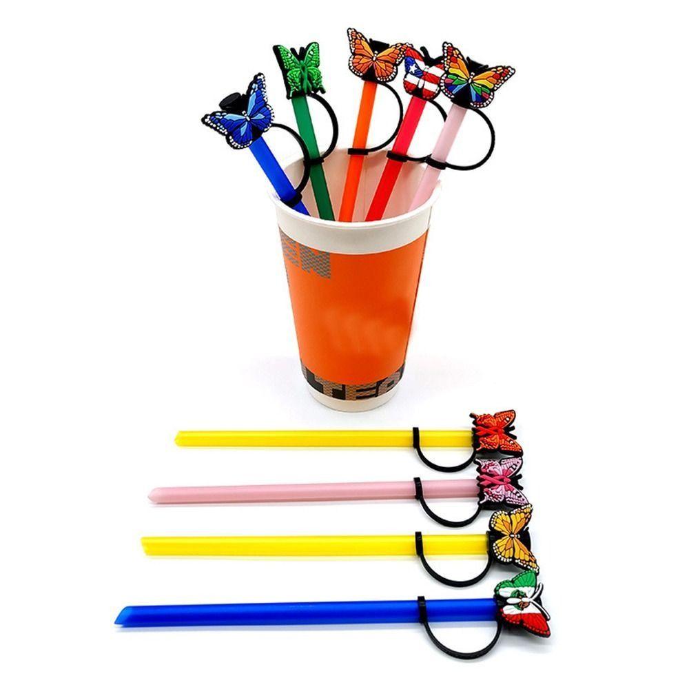 Splash Proof Straw Plug Silicone Drinking Dustproof Cap Creative Straw Topper  Cup Accessories