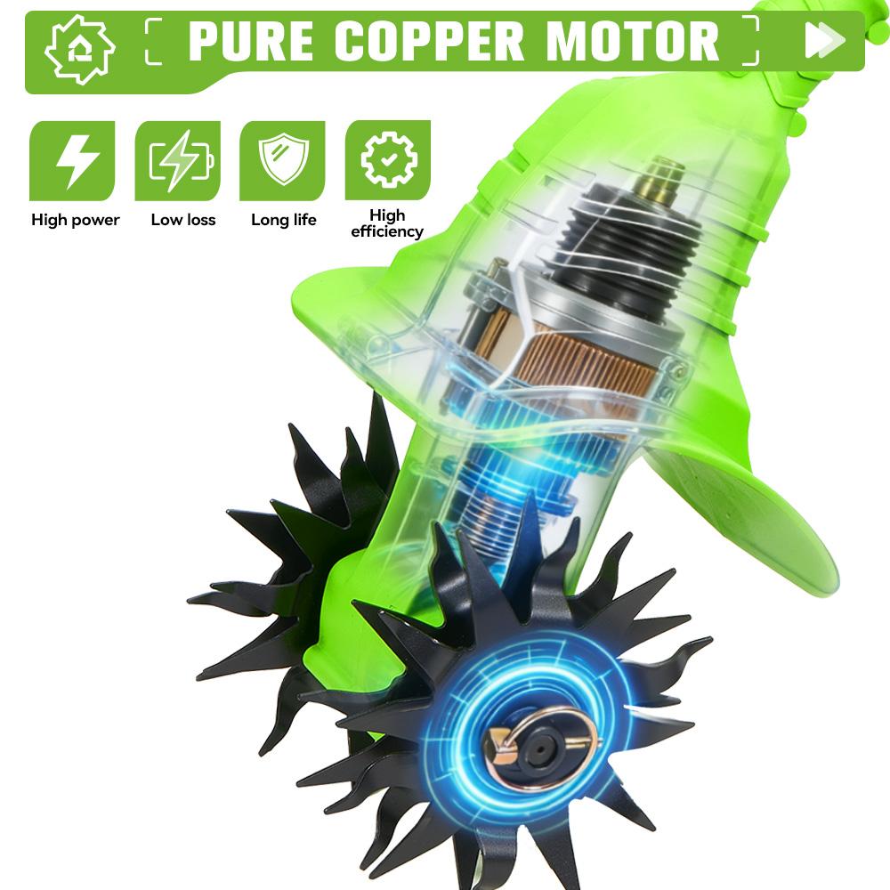 ONEGREEN 2W1 Elektryczny Kultywator Glebogryzarka Kosiarka Rototiller Do Uprawy Gleby Narzędzie Skaryfikujące Do Akumulatora Makita 18V Pin