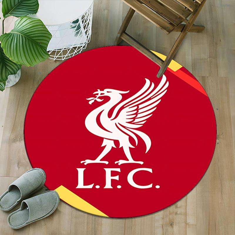 1pc L-Liverpool  Carpet, Round Rug, Comfortable, Suitable for Entryways, Living Rooms, Office, And Bedrooms, Christmas Decoration