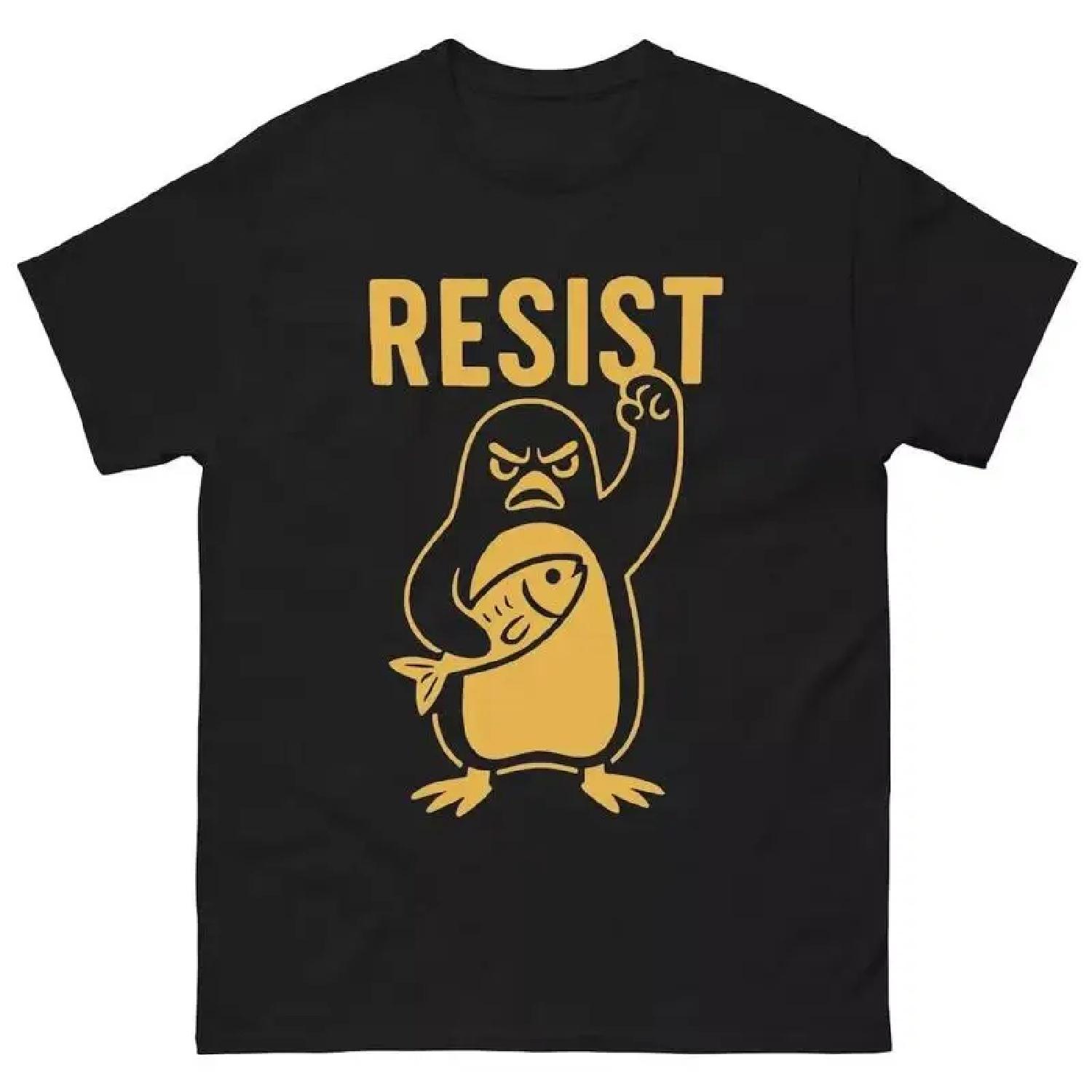 2025 Футболка Penguin Resist Ласты вверх Остров Херд Размер S 4XL XXXXXL разноцветный