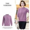 Damen Nerz Fleece Pullover Winter Dick Gestrickter Pullover Strickwaren Halbturtleneck Warmes Strickoberteil Plüsch Pullover
