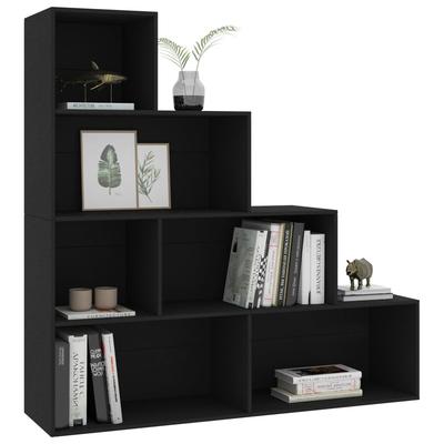 Bookshelf Room Divider Black 155 X 24 X 160 Cm Engineered Wood