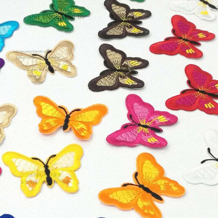 

2 шт. Бабочка Вышивка Нашивка Теплопередача Утюг На Шить На Нашивки для DIY Футболка Одежда Наклейки Декоративная аппликация