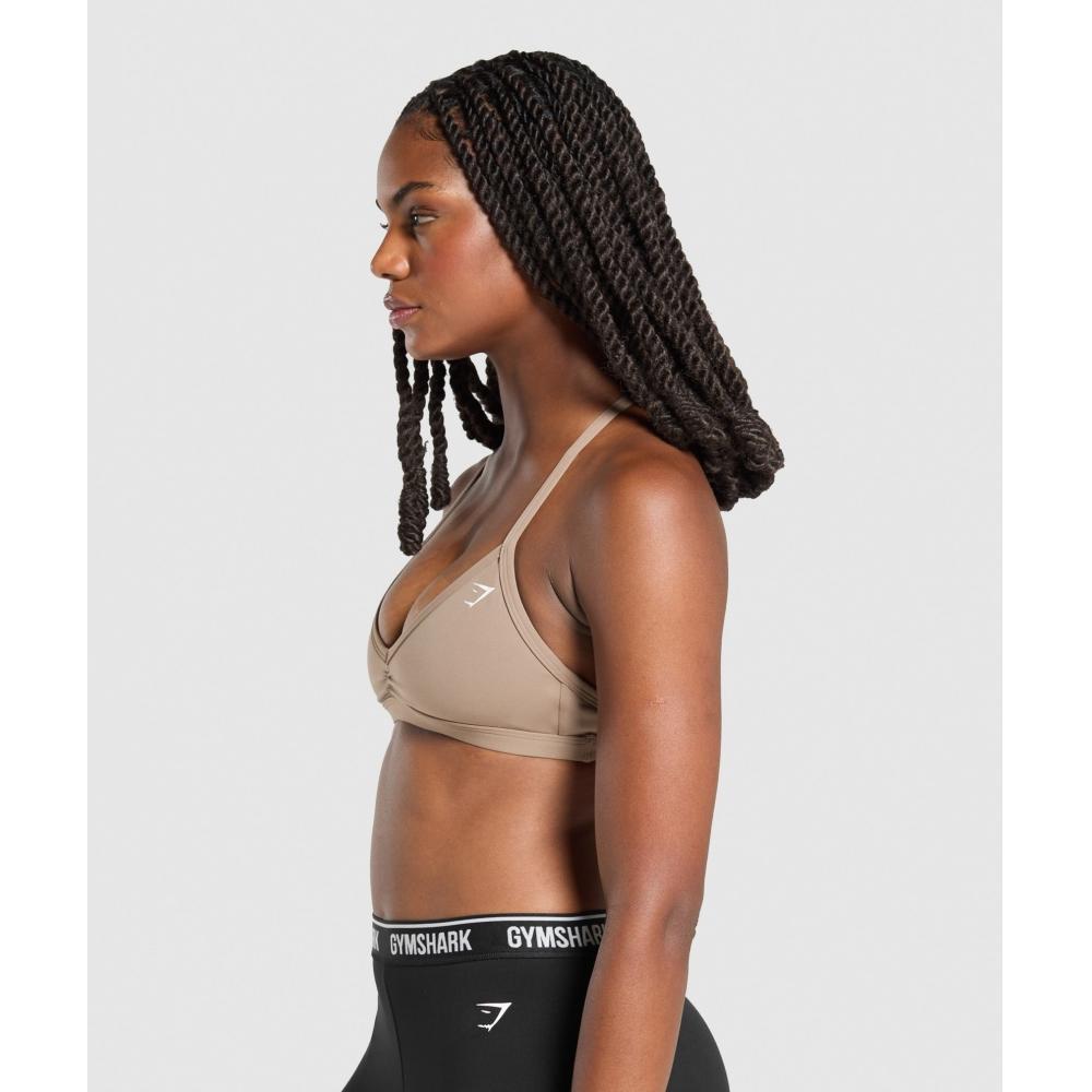 Gymshark Minimal Sports Bra Lifestyle Brown B3a2j Nc0s