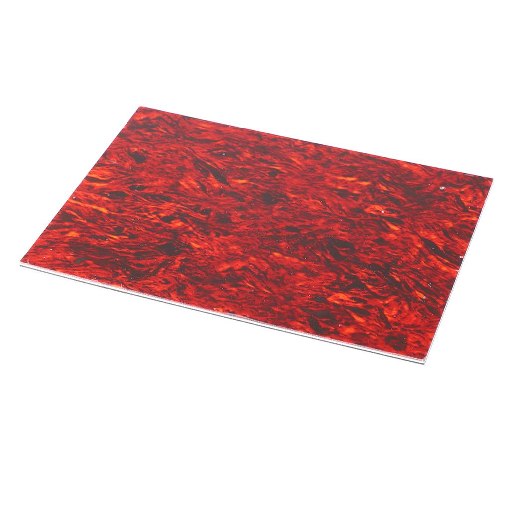 Guitar Pickguard PVC Celluloid Portable Electric Bass Scratch Plate Cover Backplate Sheet Red Armour