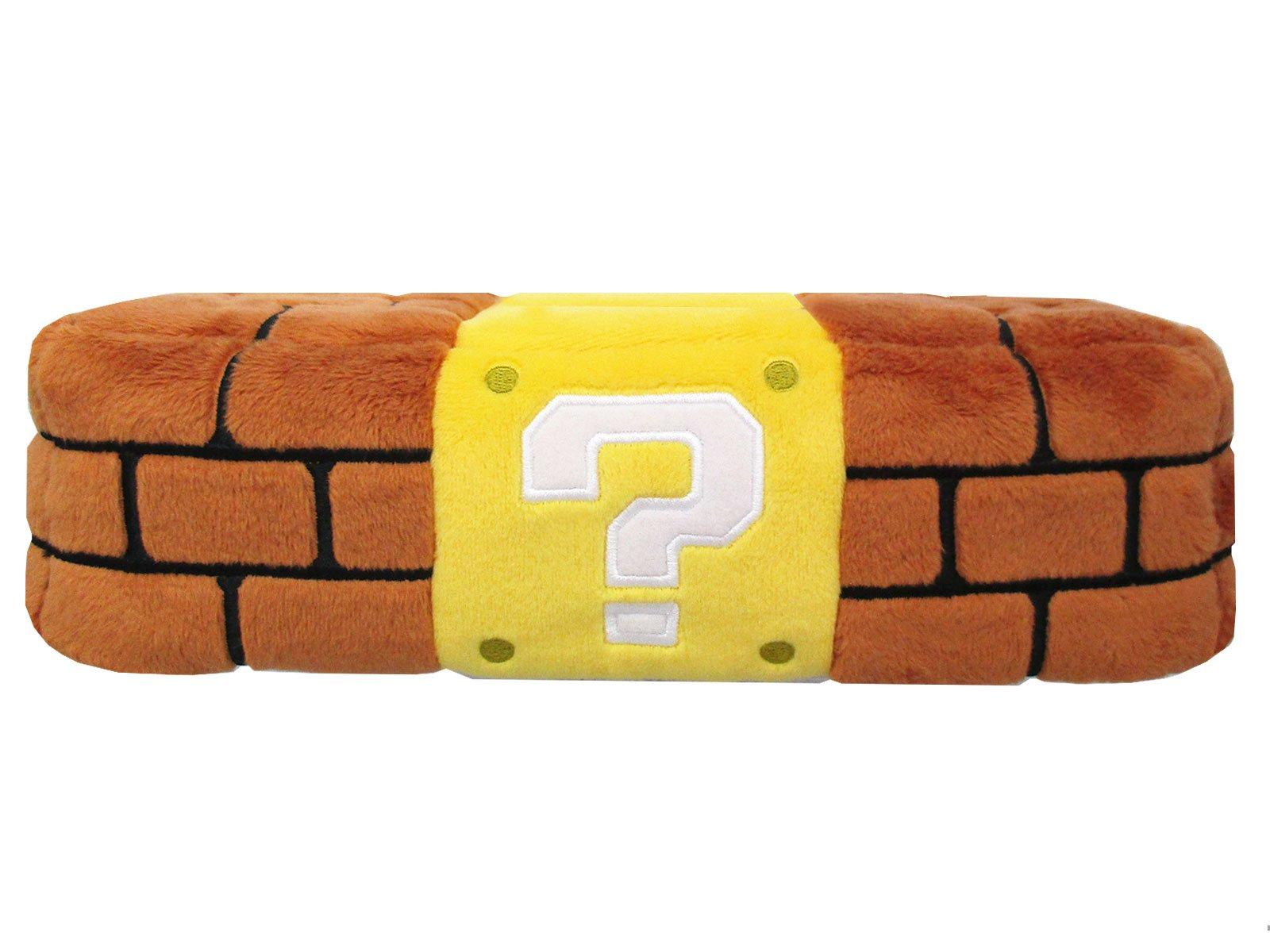 Sanei Boeki Super Mario Plush Toy Tissue Cover MZ28 (Block) W16×D27×H8cm