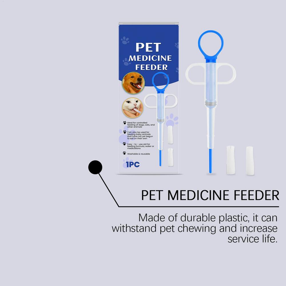 Katzen Pillenspender Haustier Piller für kleine Katzen Hunde Auslaufsicherer Futterspender mit weicher Silikonspitze für Tiere Tablette Paste Flüssigkeit