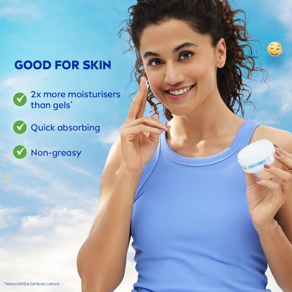 NIVEA Soft Light Moisturizer For Face, Hand & Body, Instant Hydration, Non-Greasy Cream With Vitamin E & Jojoba Oil, 200ml